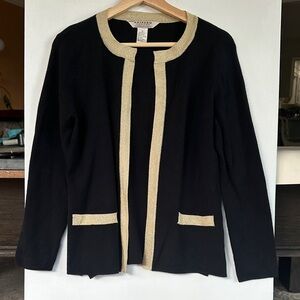 JohnPaulRichard Black Sweater with Gold Accents
